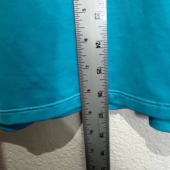 Adidas Golf Tank Top Womens XL Aqua Blue Stretch Racerback 1/4 Zip Performance - Picture 8 of 10